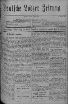 Deutsche Lodzer Zeitung 3 marzec 1916 nr 62