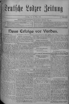 Deutsche Lodzer Zeitung 10 marzec 1916 nr 69