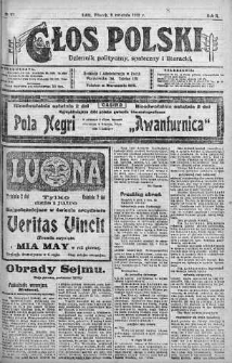 Głos Polski : dziennik polityczny, społeczny i literacki 8 kwiecień 1919 nr 97