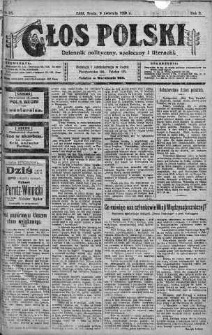 Głos Polski : dziennik polityczny, społeczny i literacki 9 kwiecień 1919 nr 98