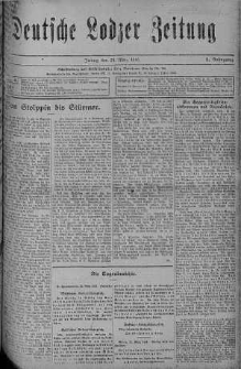 Deutsche Lodzer Zeitung 24 marzec 1916 nr 83