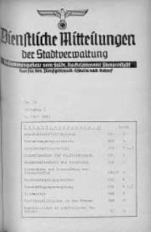 Dienstliche Mitteilungen die Stadtverwaltung Litzmannstadt 5 czerwiec 1940 nr 14