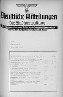 Dienstliche Mitteilungen die Stadtverwaltung Litzmannstadt 10 czerwiec 1940 nr 16