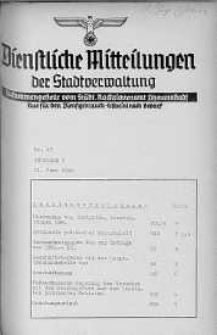 Dienstliche Mitteilungen die Stadtverwaltung Litzmannstadt 11 czerwiec 1940 nr 17