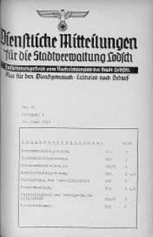 Dienstliche Mitteilungen die Stadtverwaltung Litzmannstadt 15 czerwiec 1940 nr 18