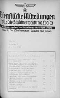 Dienstliche Mitteilungen die Stadtverwaltung Litzmannstadt 28 czerwiec 1940 nr 20