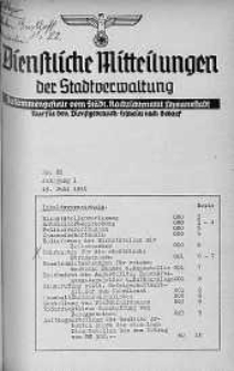 Dienstliche Mitteilungen die Stadtverwaltung Litzmannstadt 19 lipiec 1940 nr 22