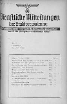 Dienstliche Mitteilungen die Stadtverwaltung Litzmannstadt 26 lipiec 1940 nr 24