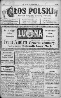 Głos Polski : dziennik polityczny, społeczny i literacki 29 kwiecień 1919 nr 116