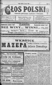 Głos Polski : dziennik polityczny, społeczny i literacki 3 maj 1919 nr 120