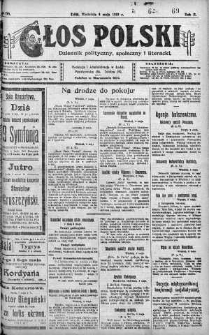 Głos Polski : dziennik polityczny, społeczny i literacki 4 maj 1919 nr 121