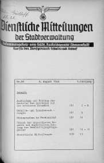 Dienstliche Mitteilungen die Stadtverwaltung Litzmannstadt 5 sierpień 1940 nr 26