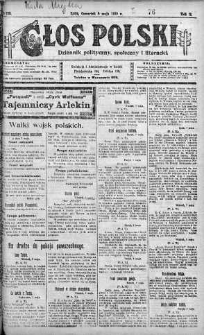 Głos Polski : dziennik polityczny, społeczny i literacki 8 maj 1919 nr 125