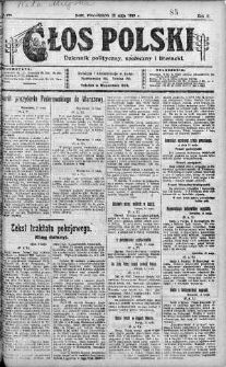 Głos Polski : dziennik polityczny, społeczny i literacki 12 maj 1919 nr 129
