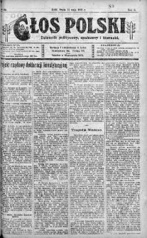 Głos Polski : dziennik polityczny, społeczny i literacki 14 maj 1919 nr 131