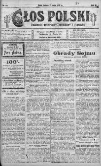 Głos Polski : dziennik polityczny, społeczny i literacki 17 maj 1919 nr 134