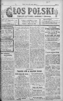 Głos Polski : dziennik polityczny, społeczny i literacki 21 maj 1919 nr 138