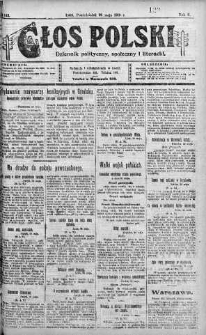Głos Polski : dziennik polityczny, społeczny i literacki 26 maj 1919 nr 143