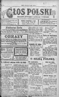 Głos Polski : dziennik polityczny, społeczny i literacki 27 maj 1919 nr 144