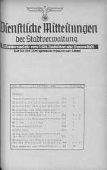 Dienstliche Mitteilungen die Stadtverwaltung Litzmannstadt 5 październik 1940 nr 34