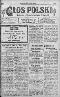 Głos Polski : dziennik polityczny, społeczny i literacki 3 czerwiec 1919 nr 151