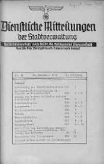 Dienstliche Mitteilungen die Stadtverwaltung Litzmannstadt 20 listopad 1940 nr 41