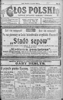 Głos Polski : dziennik polityczny, społeczny i literacki 8 czerwiec 1919 nr 156