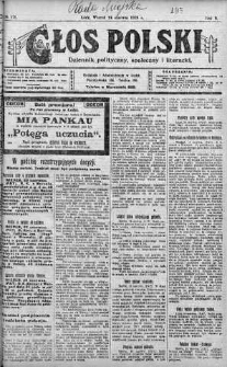 Głos Polski : dziennik polityczny, społeczny i literacki 24 czerwiec 1919 nr 171