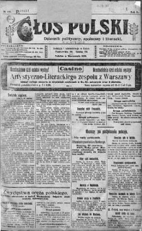 Głos Polski : dziennik polityczny, społeczny i literacki 1 lipiec 1919 nr 178