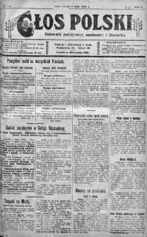 Głos Polski : dziennik polityczny, społeczny i literacki 4 lipiec 1919 nr 181