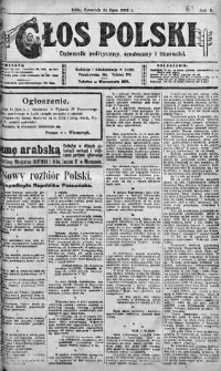 Głos Polski : dziennik polityczny, społeczny i literacki 24 lipiec 1919 nr 201