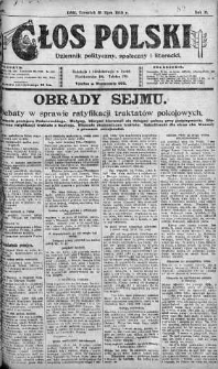 Głos Polski : dziennik polityczny, społeczny i literacki 31 lipiec 1919 nr 208