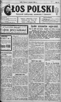Głos Polski : dziennik polityczny, społeczny i literacki 2 sierpień 1919 nr 210