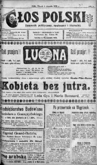 Głos Polski : dziennik polityczny, społeczny i literacki 5 sierpień 1919 nr 213