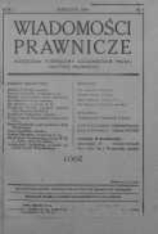 Wiadomości Prawnicze. Czasopismo poświęcone zagadnieniom prawa i krytyce prawniczej 1934 nr 4