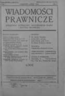 Wiadomości Prawnicze. Czasopismo poświęcone zagadnieniom prawa i krytyce prawniczej 1934 nr 6-7