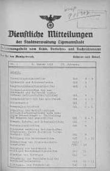 Dienstliche Mitteilungen die Stadtverwaltung Litzmannstadt 8 styczeń 1941 nr 1
