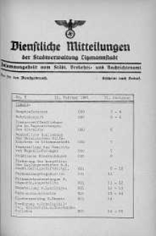 Dienstliche Mitteilungen die Stadtverwaltung Litzmannstadt 12 luty 1941 nr 3