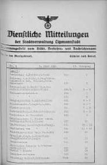 Dienstliche Mitteilungen die Stadtverwaltung Litzmannstadt 5 marzec 1941 nr 5