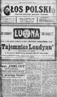 Głos Polski : dziennik polityczny, społeczny i literacki 12 sierpień 1919 nr 220