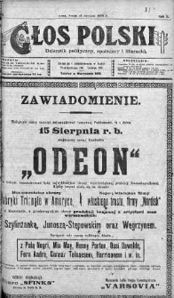 Głos Polski : dziennik polityczny, społeczny i literacki 13 sierpień 1919 nr 221