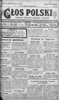 Głos Polski : dziennik polityczny, społeczny i literacki 16 sierpień 1919 nr 224