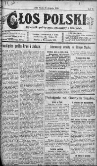 Głos Polski : dziennik polityczny, społeczny i literacki 27 sierpień 1919 nr 235