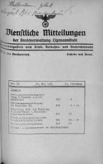 Dienstliche Mitteilungen die Stadtverwaltung Litzmannstadt 26 maj 1941 nr 12
