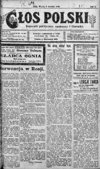 Głos Polski : dziennik polityczny, społeczny i literacki 2 wrzesień 1919 nr 241