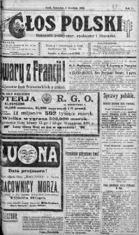 Głos Polski : dziennik polityczny, społeczny i literacki 4 wrzesień 1919 nr 243