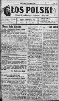 Głos Polski : dziennik polityczny, społeczny i literacki 5 wrzesień 1919 nr 244