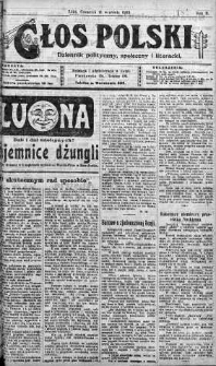 Głos Polski : dziennik polityczny, społeczny i literacki 11 wrzesień 1919 nr 249