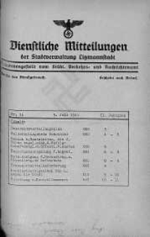 Dienstliche Mitteilungen die Stadtverwaltung Litzmannstadt 5 lipiec 1941 nr 16