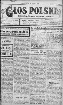 Głos Polski : dziennik polityczny, społeczny i literacki 25 wrzesień 1919 nr 263